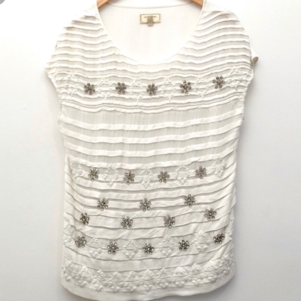 Anthropologie Jeweled Moulinette Soeurs top